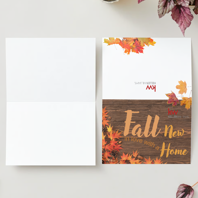 Fall In Love with your New Home - KW Greeting Card (pack of 50)