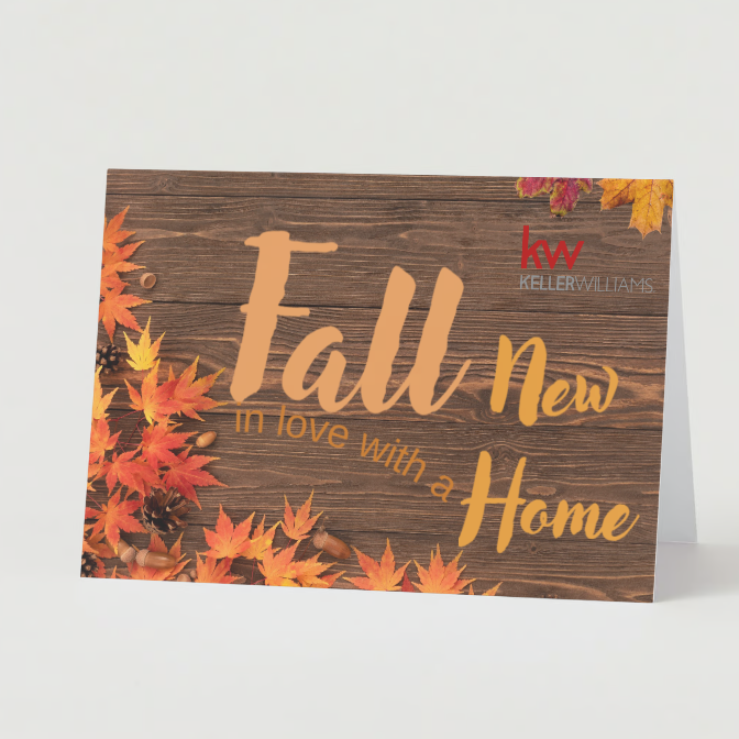 Fall In Love with your New Home - KW Greeting Card (pack of 50)