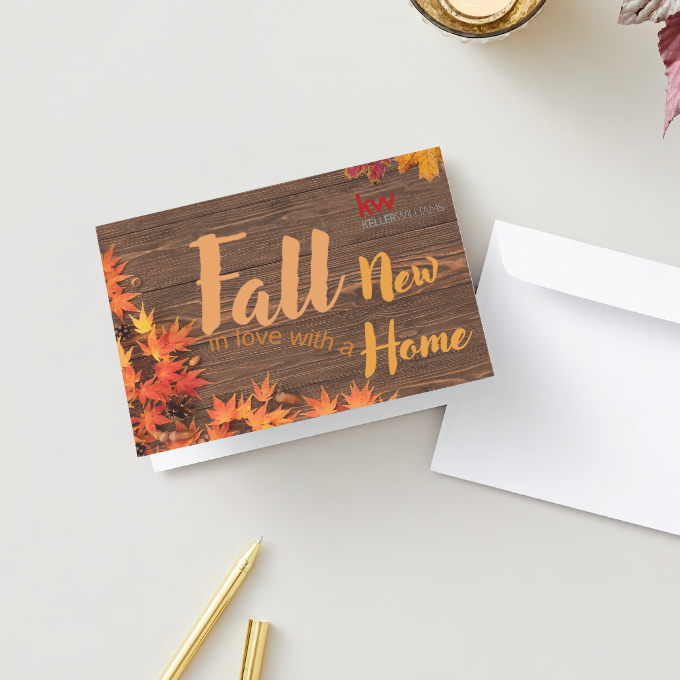 Fall In Love with your New Home - KW Greeting Card (pack of 50)