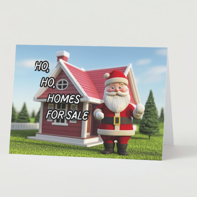 KW Holiday Cards - Ho Ho Homes for Sale (pack of 50)