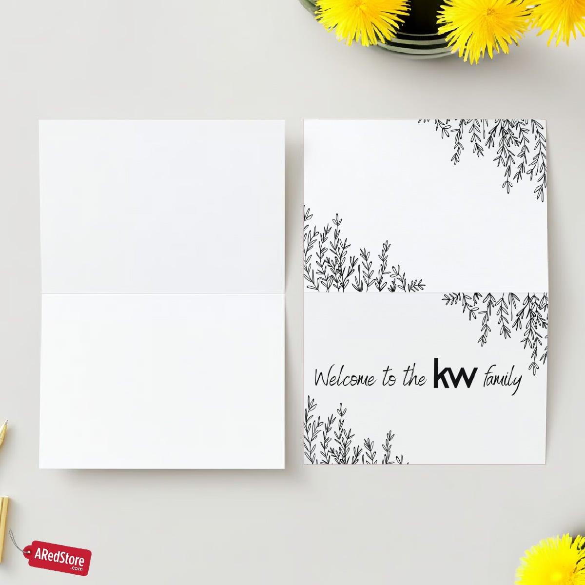 Welcome to the KW Family Black Logo Greeting Card (50)