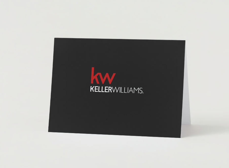 Black KW Folded Greeting Cards (pack of 50)