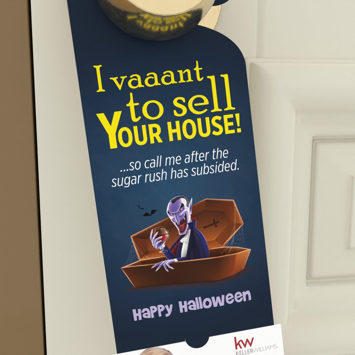 KW Doorhanger for Halloween - I Vant to Sell Your House (pack of 50)