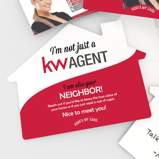 KW House-Shaped Cards (50) Neighborhood Agent