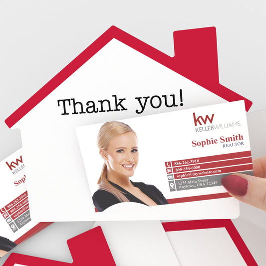 KW House-Shaped Cards (50) KW Thank You Cards