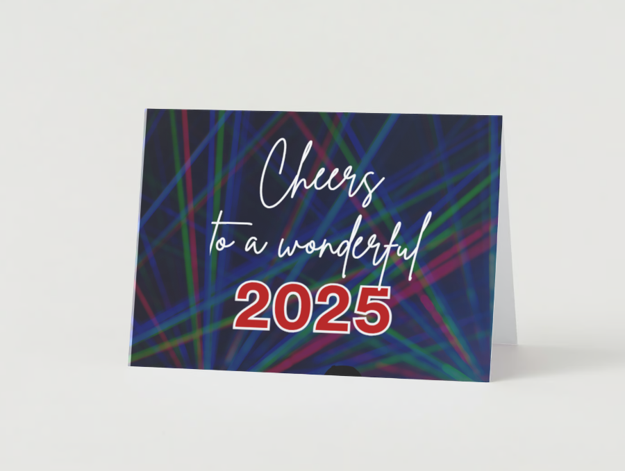 KW Greeting Cards - Cheers to 2025 (pack of 50)