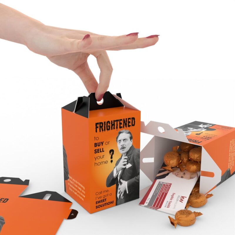 Halloween Paper Treat Boxes - Frightened to Buy or Sell? (pack of 24)