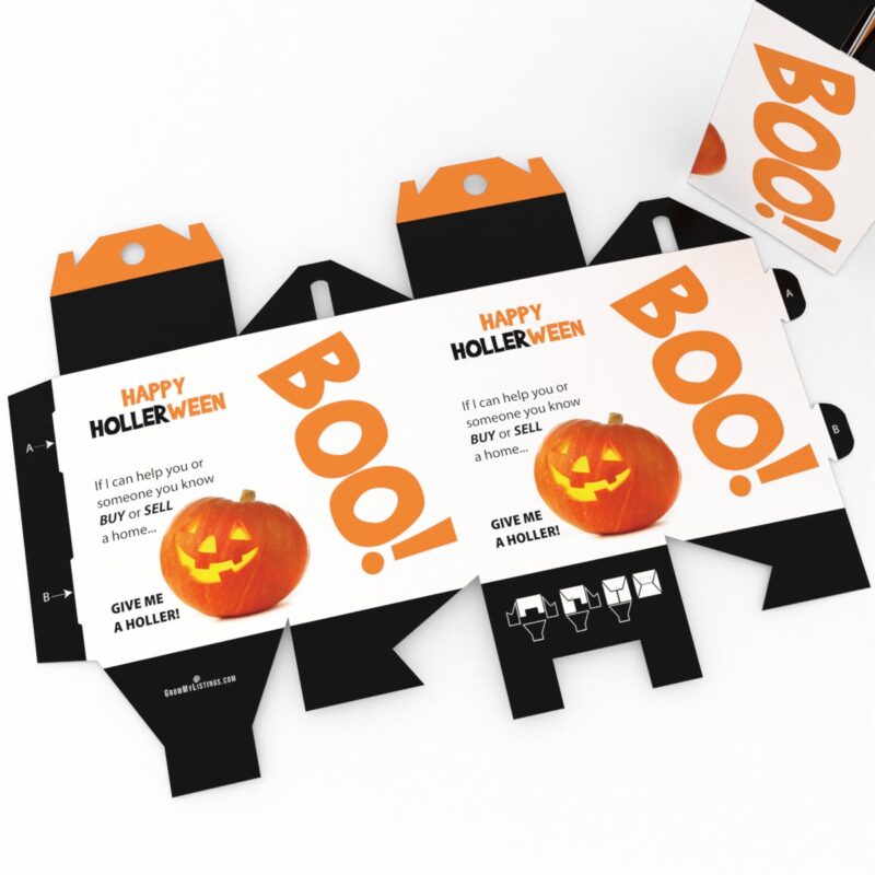 Halloween Paper Treat Boxes - Happy Hollerween (pack of 24)