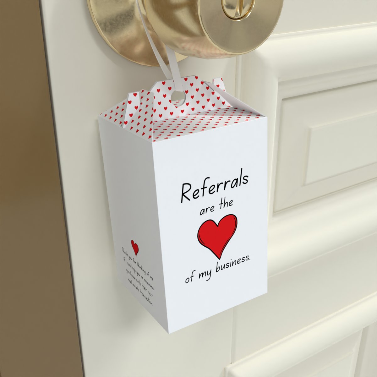 Valentine's Paper Treat Boxes - Referrals Heart of My Business (pack of 24)