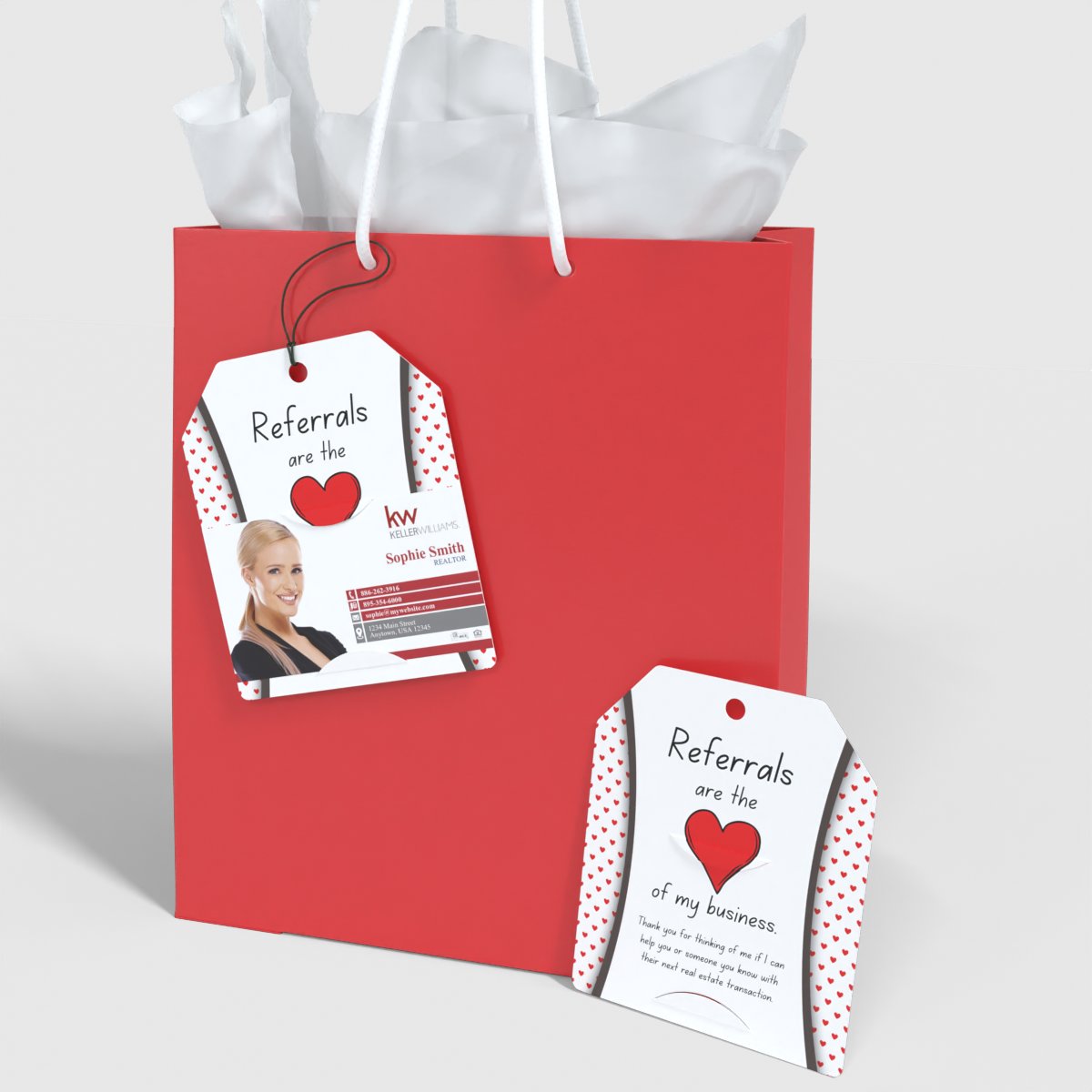 Pop-By Gift Tags “Referrals Heart of My Business” (Pack of 48)