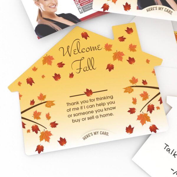 KW House-Shaped Cards (50) “Welcome Fall"