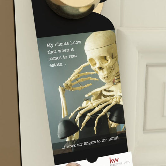 KW Doorhanger for Halloween - Work to the Bone (pack of 50)