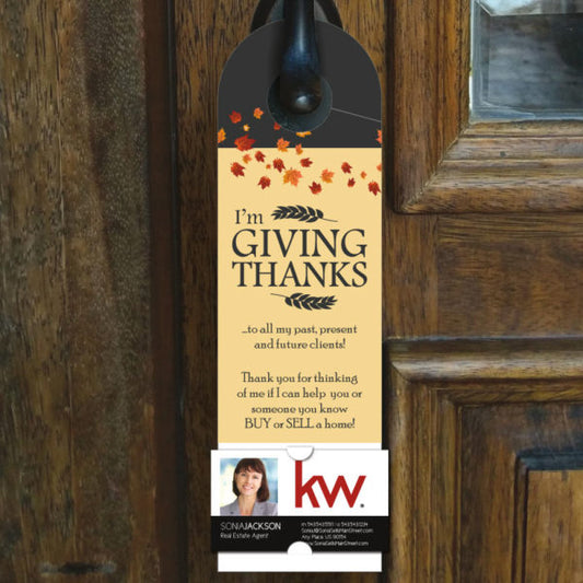 KW Doorhanger for Thanksgiving - “I’m Giving Thanks” (pack of 50)