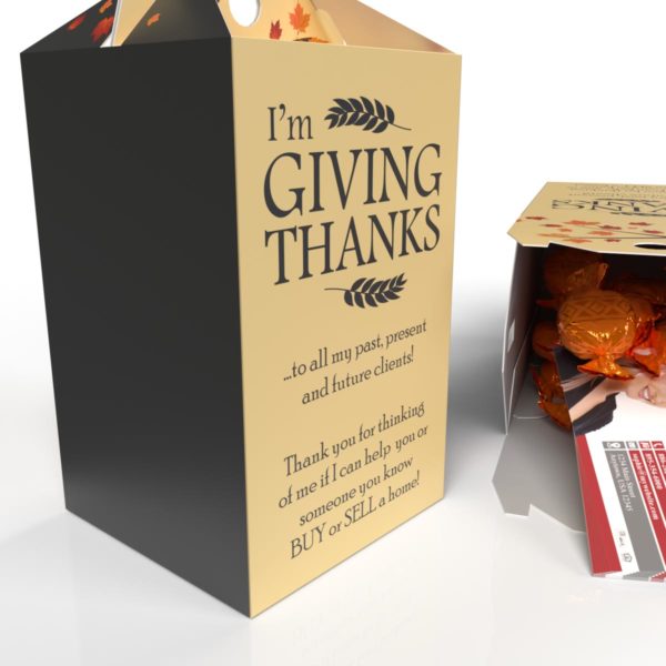 Thanksgiving Paper Treat Boxes - “I’m Giving Thanks” (pack of 24)