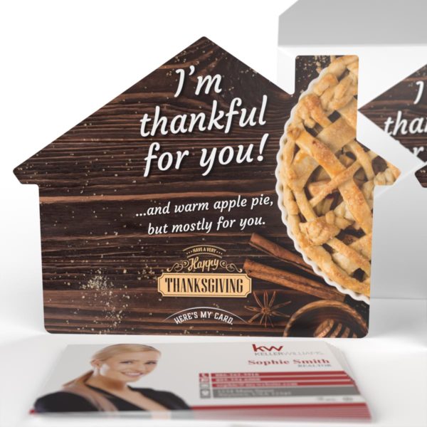 KW House-Shaped Thanksgiving Cards (50) “I’m Thankful for You”