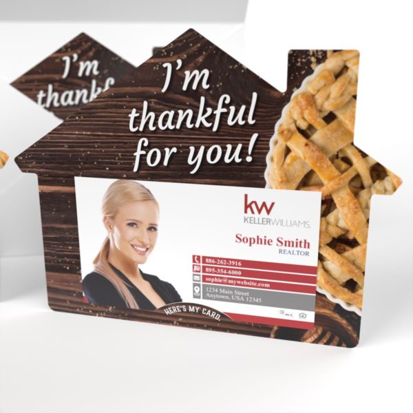 KW House-Shaped Thanksgiving Cards (50) “I’m Thankful for You”