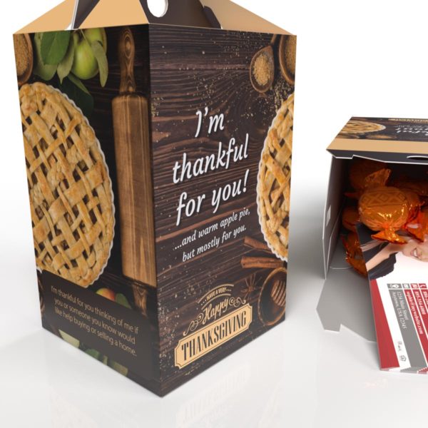 Thanksgiving Paper Treat Boxes - “I’m Thankful for You” (pack of 24)