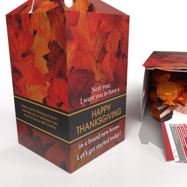 Thanksgiving Paper Treat Boxes - “Thanksgiving in a New Home” (pack of 24)