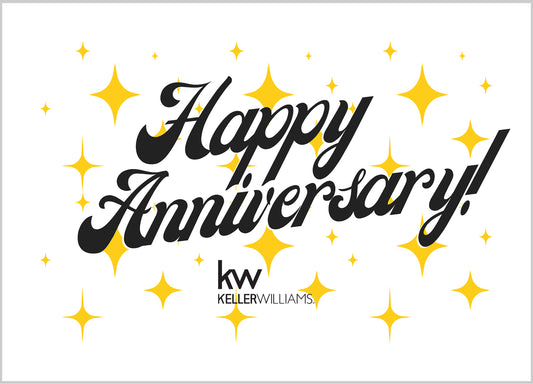 KW Anniversary Greeting Card -Gold (50 with Envelopes)